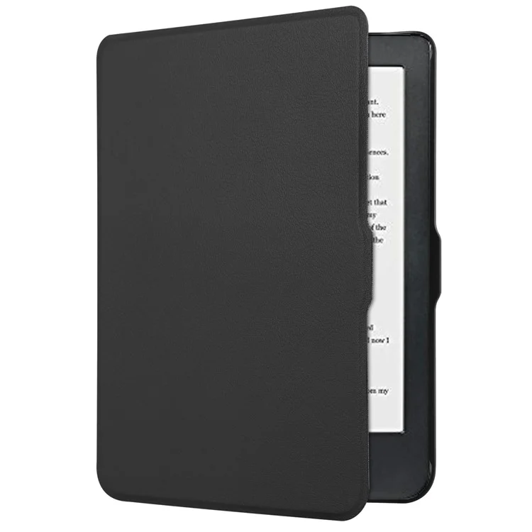 PU Couro Smart Magnetic Flip Casing Para Kobo Clara HD - Preto