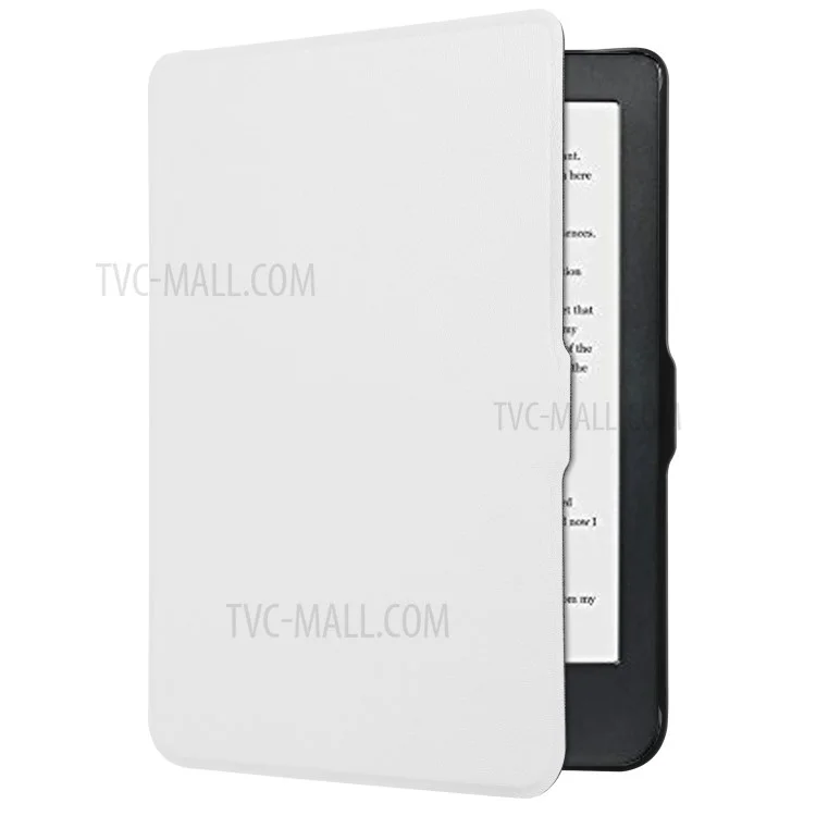 PU Leather Smart Magnetic Flip Ereader Case for Kobo Clara HD - White