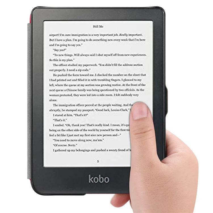 PU Leather Smart Magnetic Flip Shell for Kobo Clara HD - Rose