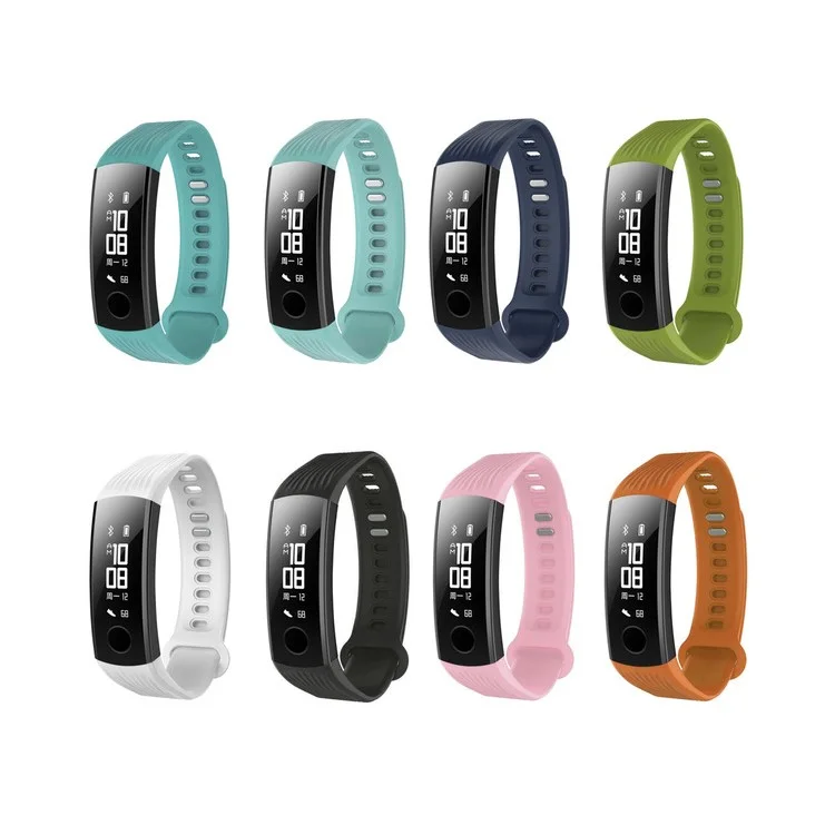 Pulsera de silicona ajustable de repuesto para Huawei Honor Band 3 - Negro