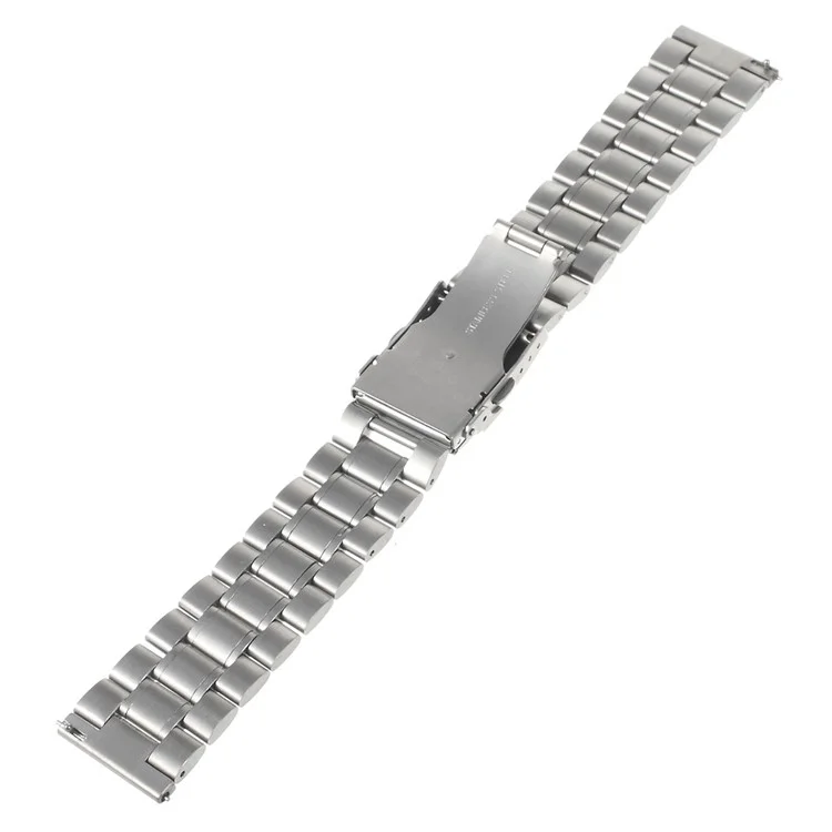 22mm Stainless Steel Watch Band with Spring Bars for Moto 360 2nd 46mm/Samsung R380/Pebble Tim etc - Silver Color