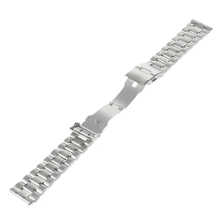 Pulseira de Relógio de Aço Inoxidável de 22 mm com Barras de Mola para Moto 360 2ª Geração 46 mm/Samsung R380/Pebble Tim etc - Cor Prata