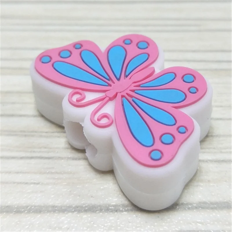 واقي كابل شحن بنمط حشرة لطيفة، غطاء حماية سلك بيانات USB - فراشة