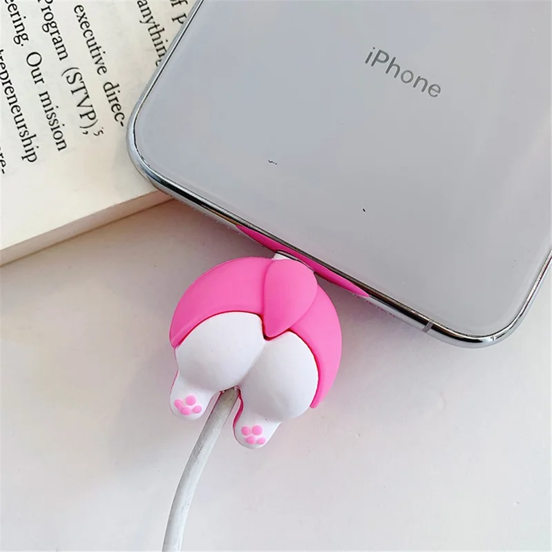Cartoon Hip Pattern Charging Sync Cable Protector Saver - Style C