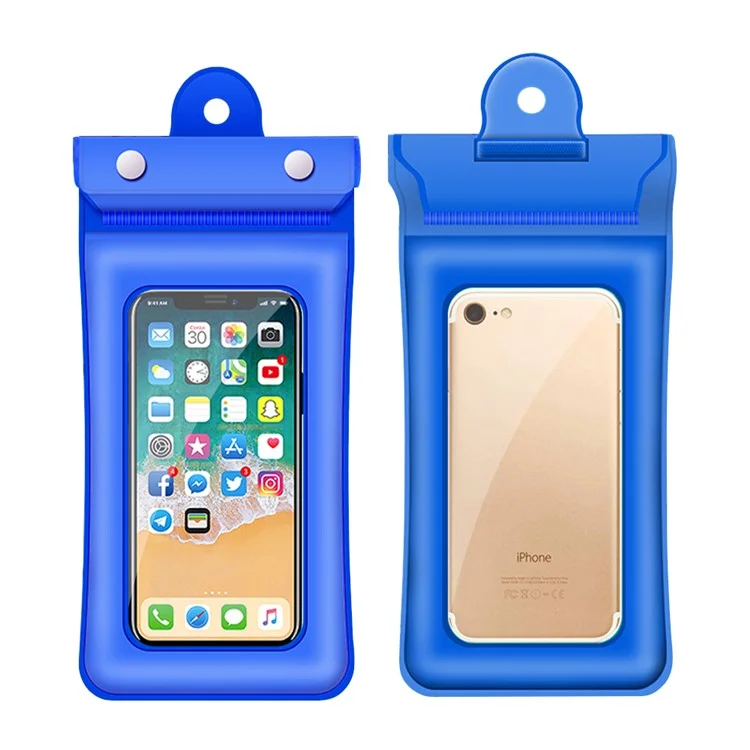 ESSAGER Universal IPX8 Waterproof Pouch for Cell Phone within 6.5 inches - Blue