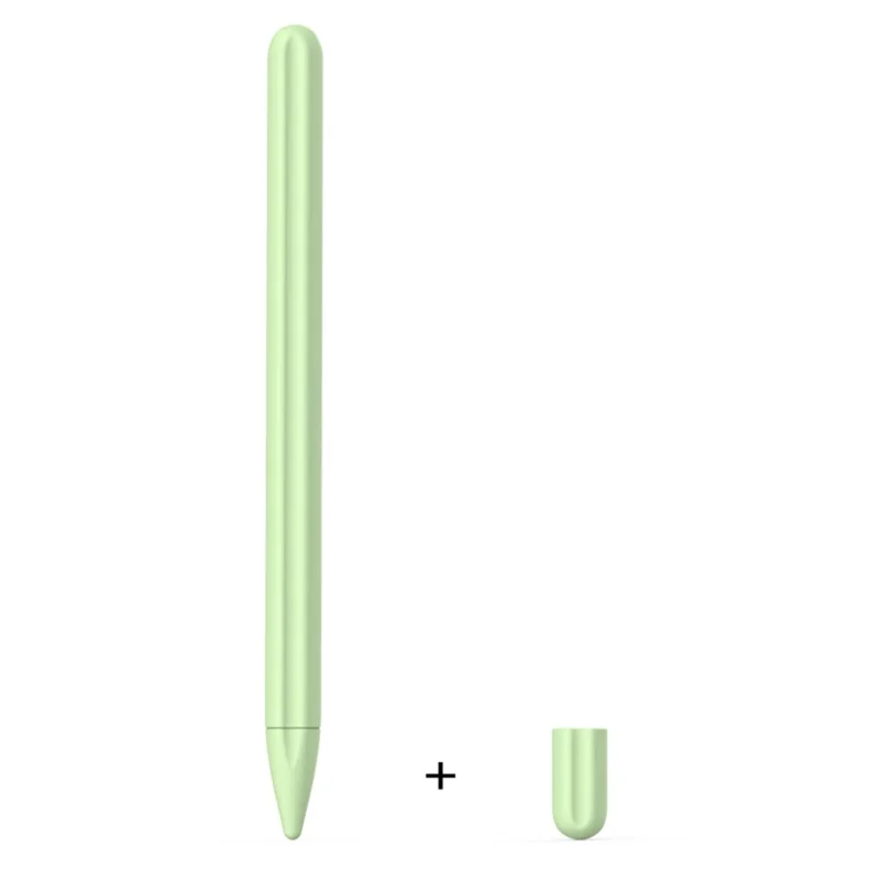 Silicone Stylus Pen Cover Protector Case with Cap for Huawei M-Pen lite - Green