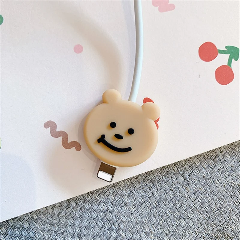 Söt formativad skyddshållare för laddningskabel - Björn