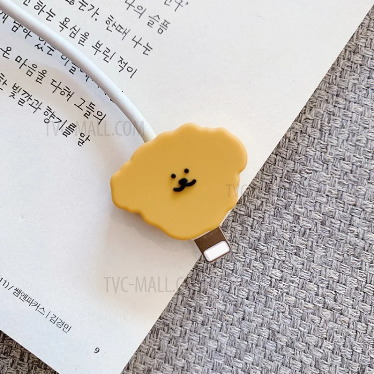 Câble de données de chargeur de téléphone en forme mignonne - Chien marron