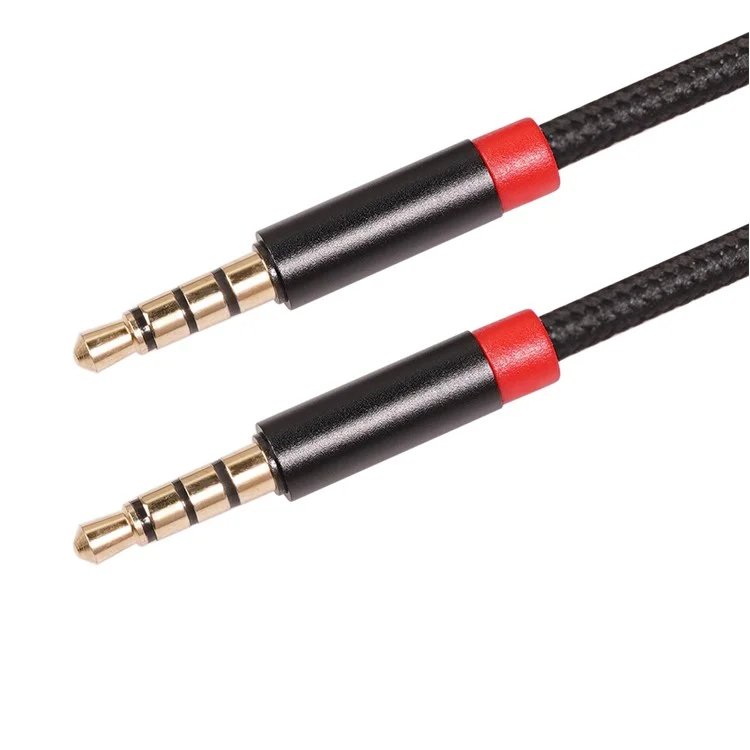 3.0M 3.5 mm Male to Male 4-Conductor Auxiliary Stereo Aux Cable