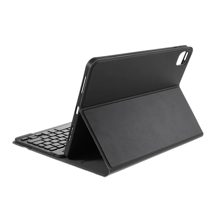 Bluetooth-compatible Wireless Keyboard Leather Case for iPad Air (2022) / (2020) / iPad Pro 11-inch (2021) / (2022) / (2020) / (2018) - Black