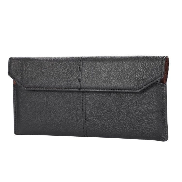 Case de Bolsas de Cuero de Estilo Universal Sobre el Envoltorio Para Iphone 12 Mini y Otros Teléfonos Dentro de 4.7 Pulgadas: Negro