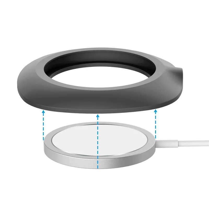 Desk Silicone Protective Case Rim Sleeve for Magsafe Wireless Charger - Grey