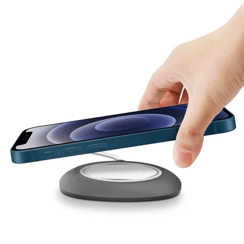 Desk Silicone Protective Case Rim Sleeve for Magsafe Wireless Charger - Grey