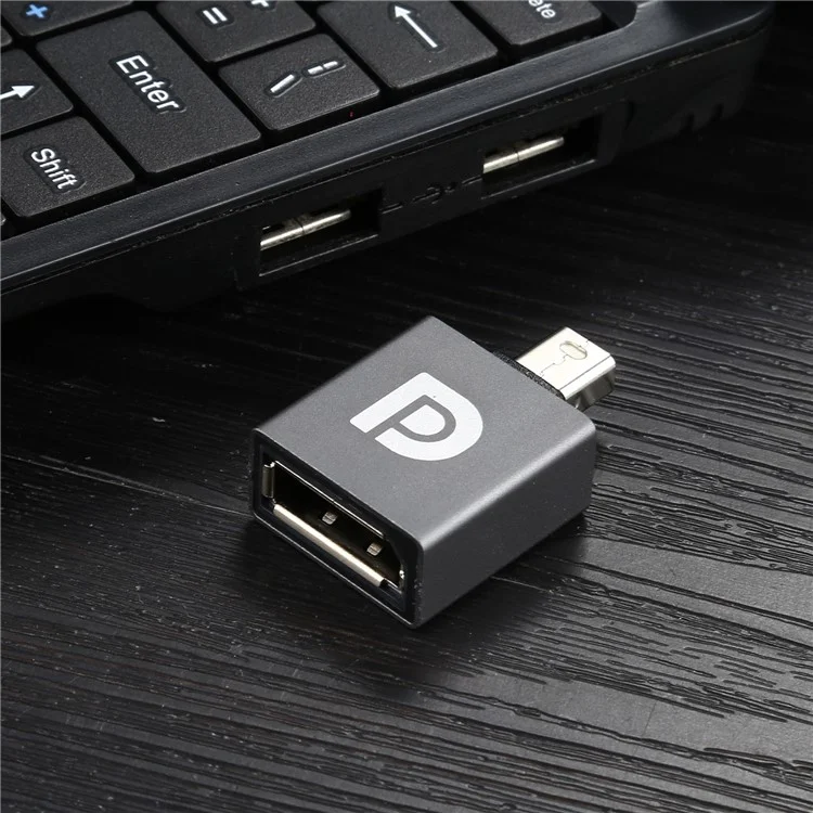 Aluminiumlegierungswandler DP Weiblich zu Mini DP Männlicher Adapter