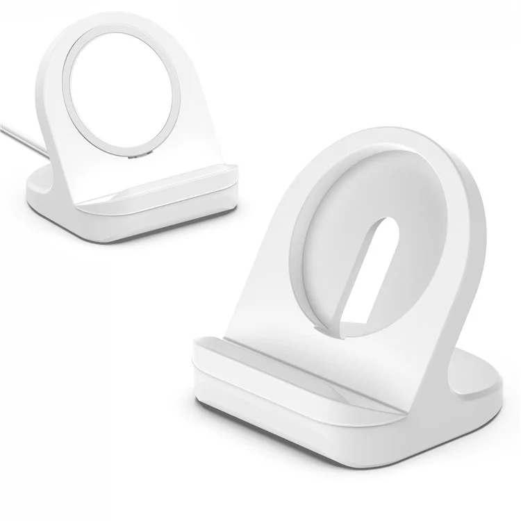 Pour Magsafe Wireless Charging Silicone Stand Pour Iphone [sans Chargeur] - Blanche