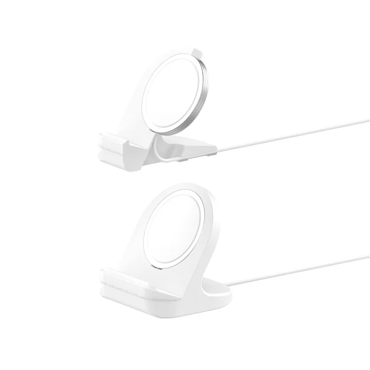 Pour Magsafe Wireless Charging Silicone Stand Pour Iphone [sans Chargeur] - Blanche