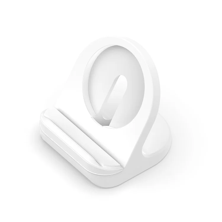 Pour Magsafe Wireless Charging Silicone Stand Pour Iphone [sans Chargeur] - Blanche