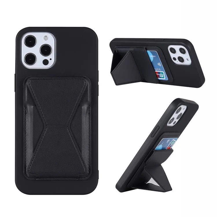 Casa de Teléfono de Tope de Cuero de Calidad Case de Teléfono Para Iphone 12/12 Pro/12 Pro Max - Negro