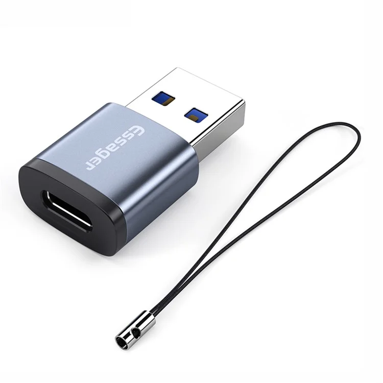Adaptador ESSAGER USB 3.0 OTG Tipo-C Fêmea para USB Macho Conector USB-C Carregamento Transferência de Dados Conversor