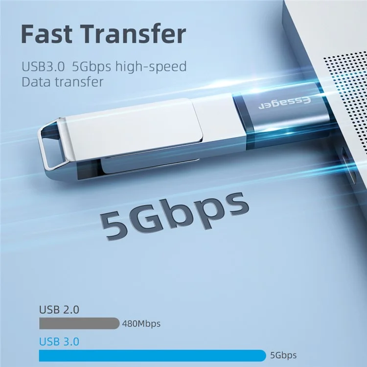 Adaptador ESSAGER USB 3.0 OTG Tipo-C Fêmea para USB Macho Conector USB-C Carregamento Transferência de Dados Conversor
