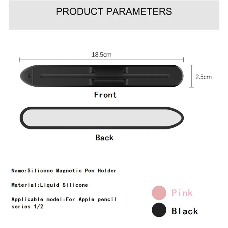 Funda Magnética de Silicona Líquida para Lápiz Love Mei para Apple Pencil 1ª / 2ª Generación - Rosa