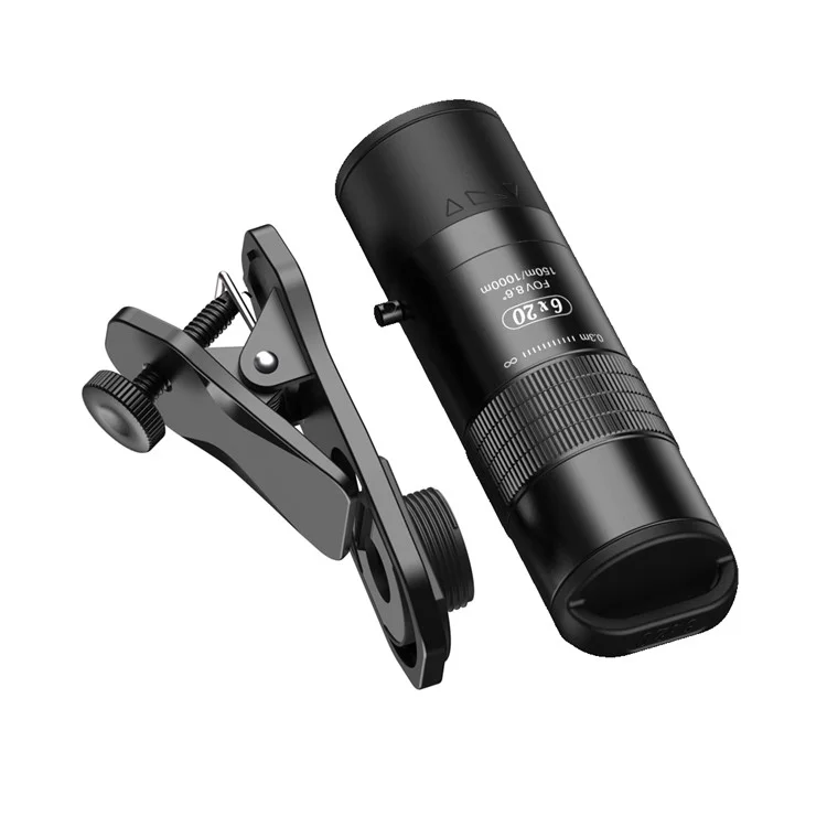 APEXEL APL-JS Lentes Telefoto Mini Monocular de Zoom 6X para Smartphones, com Cordão para Turismo, Camping e Observação de Pássaros