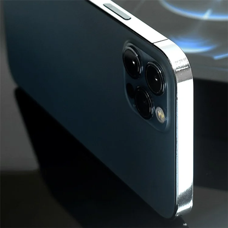 Multiple Colors Electroplating Phone Side Protective Film Anti-Scratch Edge Sticker Set for iPhone 13 Pro Max 6.7 inch - Silver