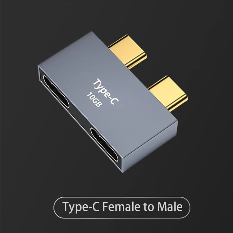 Double Type-C Male to Female Adapter Hub Charging Port Converter for MacBook