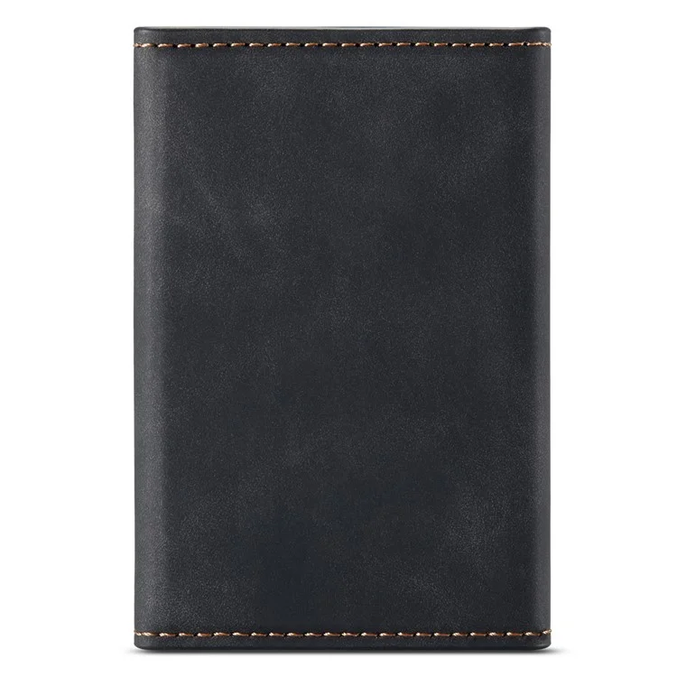 Dg. Ming M2 Series PU PU Calelho Tri-fold Multunto Carto Slots de Bolso - Preto