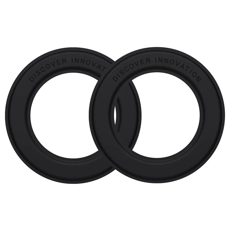 Nillkin 2pcs Universal Mobile Phone Round Etiqueta Magnética Anéis Para Carregador Sem Fio Magsafe - Preto