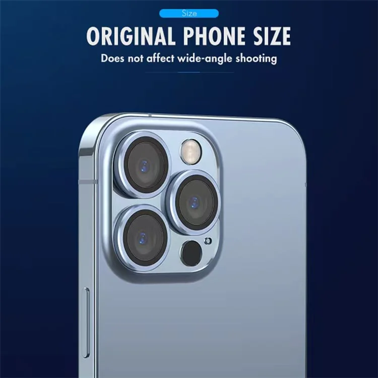 Kuzoom 3pcs/set Crystal Clear Clear Glass Camera Protector Lens Lens Lens Lens Для Iphone 13 Pro 6,1 Дюйма/максимума 6,7 Дюйма - Черный
