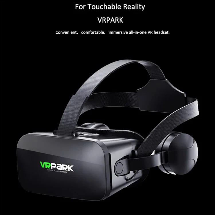 VRPARK J30 3D Realidade Virtual Óculos Com Óculos de Capacete de Fone de Ouvido Por Telefones Celulares de 4,5-6,7 Polegadas