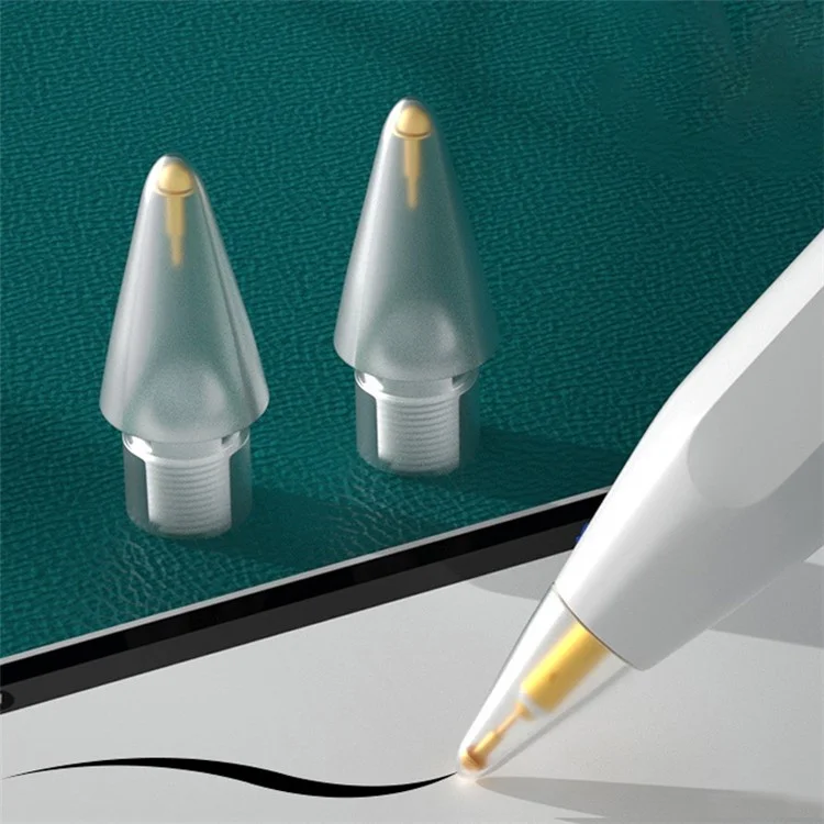 2pcs / Set 5.0 Ersatztipps Für Apple Bleistift 1st Gen / 2nd-transparente Bleistiftspitzen Stift-Nibs Für IPad-Bleistift