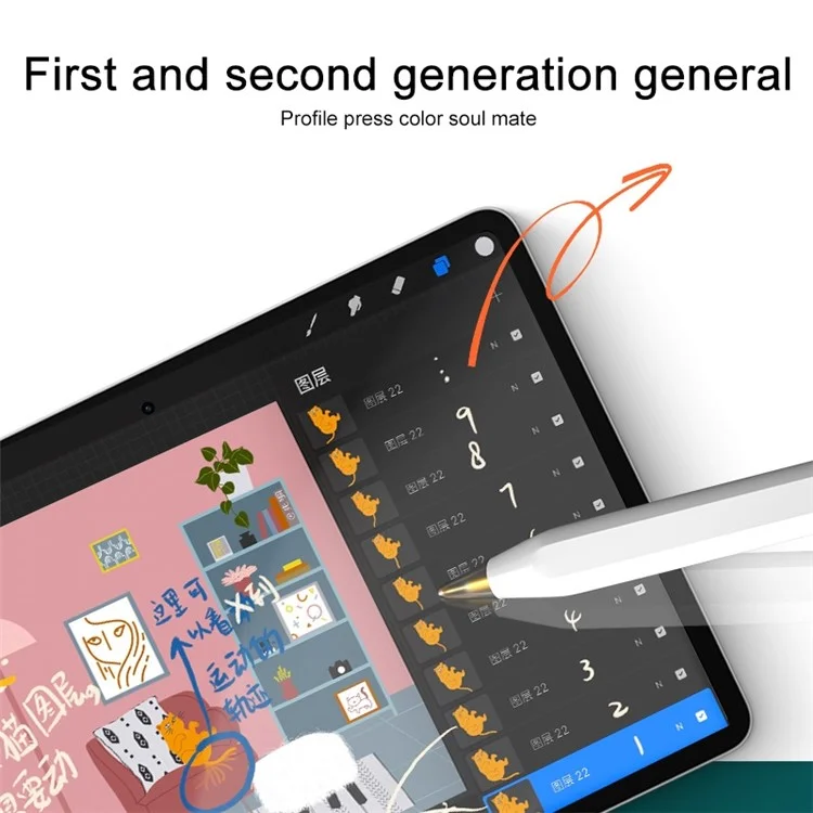 Puntas de lápiz para Apple Pencil de 1ª / 2ª generación, puntas de bolígrafo transparentes de 7.0 mm de latón con muelle corto para iPad Pencil