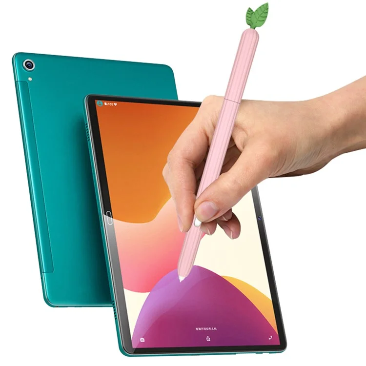 Vegetables Style Silicone Sleeve Case for Samsung Galaxy Tab S6 Lite/S6 Lite (2022), Pen Holder Protective Skin Cover - Purple