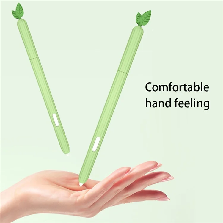 For Samsung Galaxy Tab S7 T870 Silicone Stylus Pen Holder Vegetables Style Anti-Slip Sleeve Skin Pocket Cover - Orange