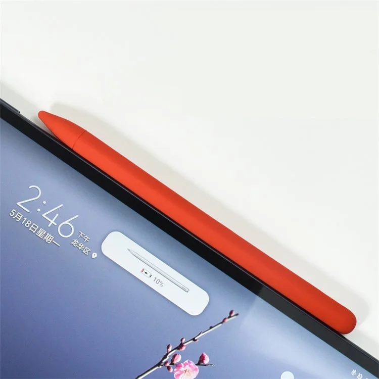 For Huawei M-Pencil 1st Generation Silicone Stylus Pen Cover Holder Anti-Slip Pen Sleeve with Protective Nib Cover - Midnight Blue