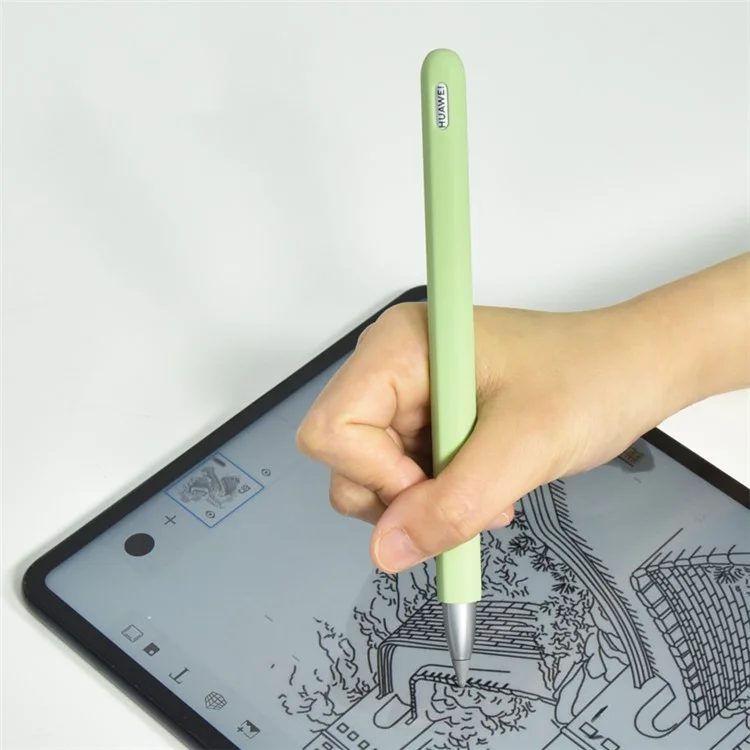 For Huawei M-Pencil 1st Generation Silicone Stylus Pen Cover Holder Anti-Slip Pen Sleeve with Protective Nib Cover - Midnight Blue