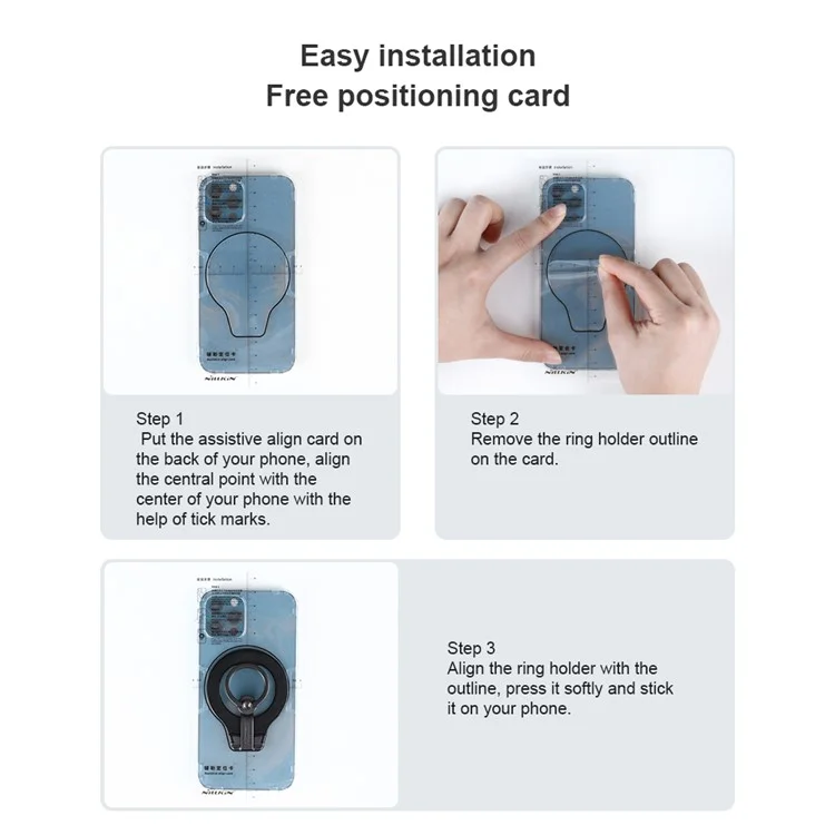 Titolo Adesivo Stick-on Snapgrip Nillkin Tipo Ad Anello Di Ricarica Wireless Magnetico - Viola