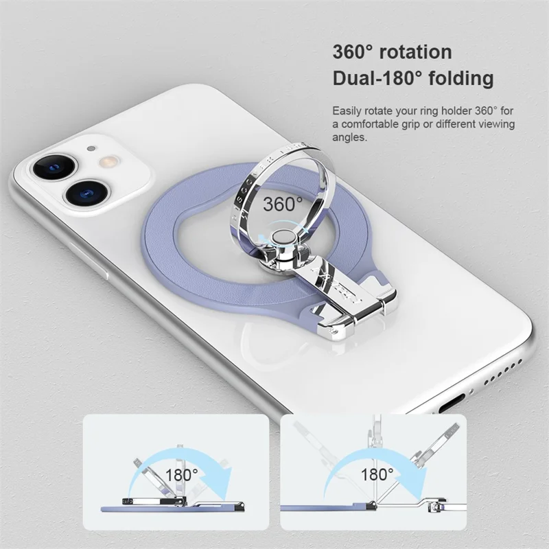 NILLKIN SnapGrip Stick-On Adhesive Type Magnetic Wireless Charging Ring Holder - Sky Blue