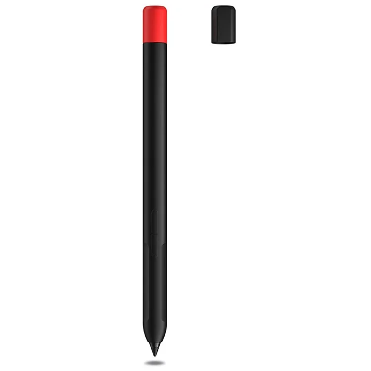 Para Xiaomi Inspired Stylus Anti-Slip Case Liquid Silicone Holder Sleeve Skin Cover com Pen Cap - Preto