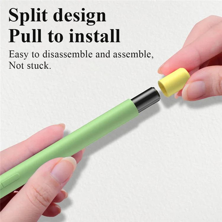 Para Xiaomi Inspired Stylus Anti-Slip Case Liquid Silicone Holder Sleeve Skin Cover com Pen Cap - Preto
