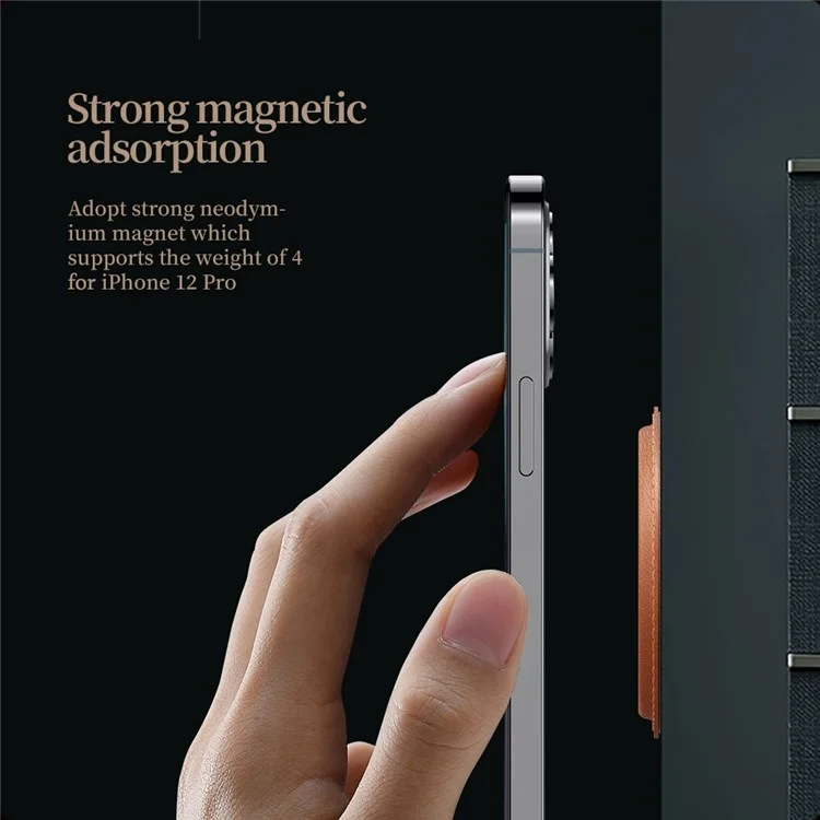 Nillkin Per Supporto Per Telefono Magsafe in Pelle Semplice Magnet Magnetico Magnetico Stand Magnetico - Marrone