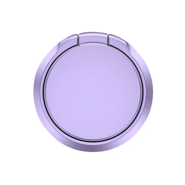 Solid Color Zinc Alloy Finger Ring Grip Stand Phone Finger Holder Kickstand - Purple