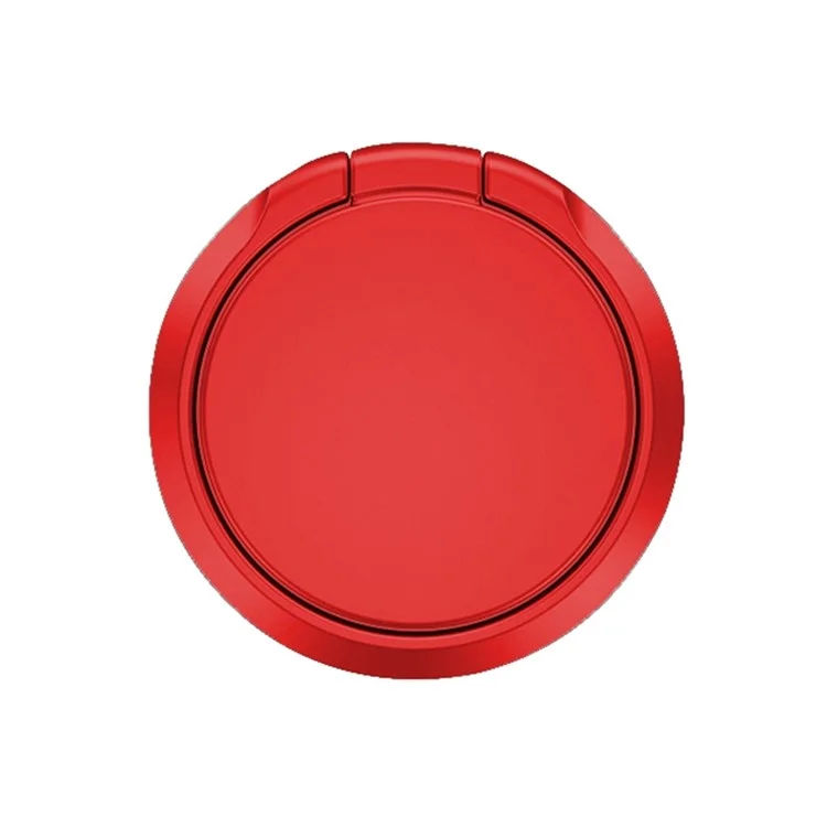 Anneau de doigt en alliage de zinc de couleur unie Support de téléphone à doigt Kickstand - Rouge