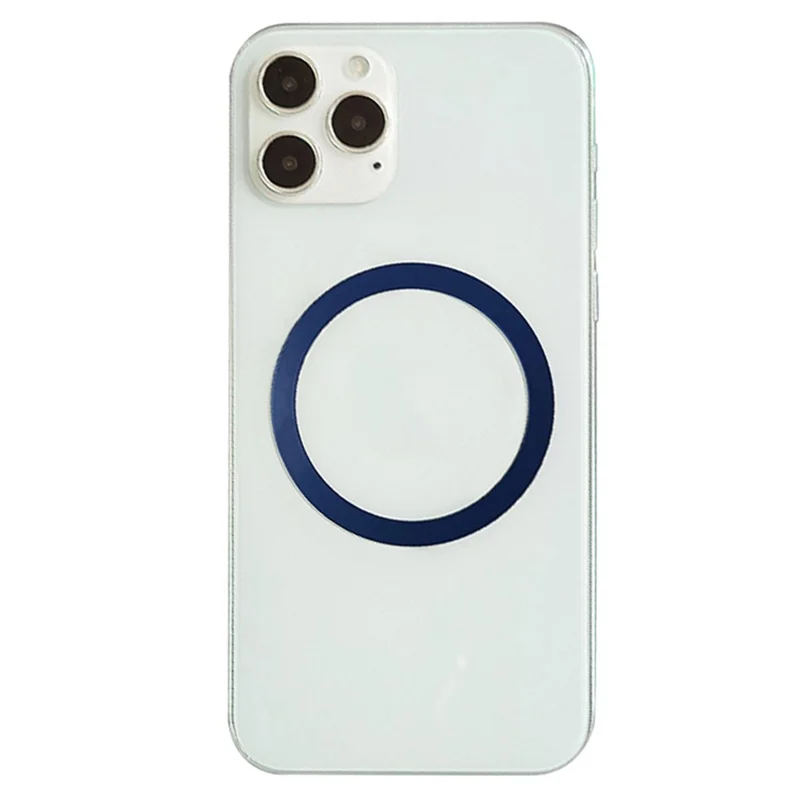 Magnetic Adapter Ring Wireless Charging Conversion Kit with Sticker for Magnetic Wireless Charger - Navy Blue