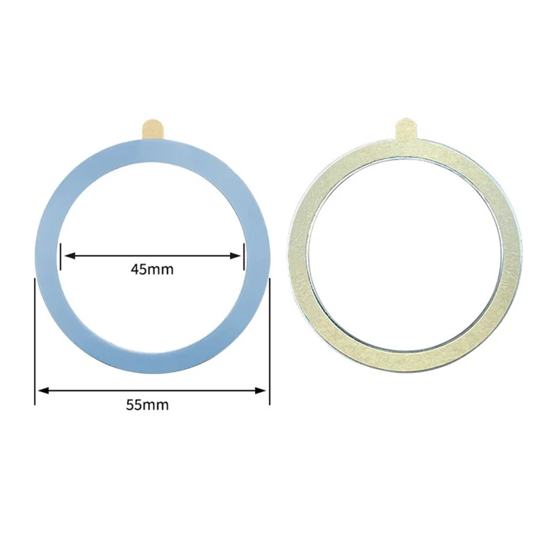 Magnetic Adapter Ring Wireless Charging Conversion Kit with Sticker for Magnetic Wireless Charger - Baby Blue