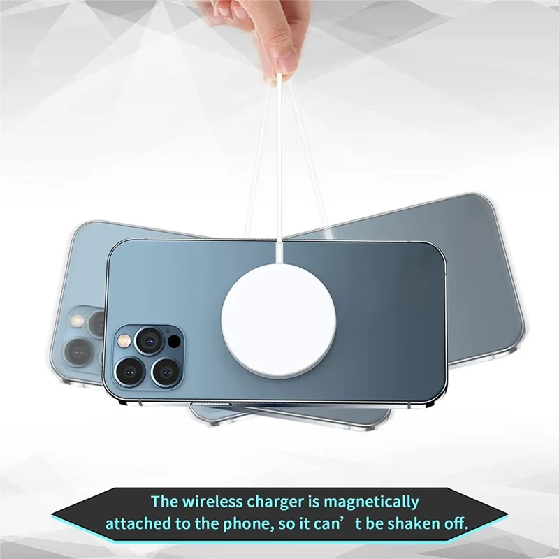 Magnetic Adapter Ring Wireless Charging Conversion Kit with Sticker for Magnetic Wireless Charger - Baby Blue