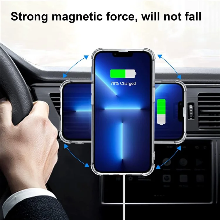 Magnetic Adapter Ring Wireless Charging Conversion Kit with Sticker for Magnetic Wireless Charger - Light Purple