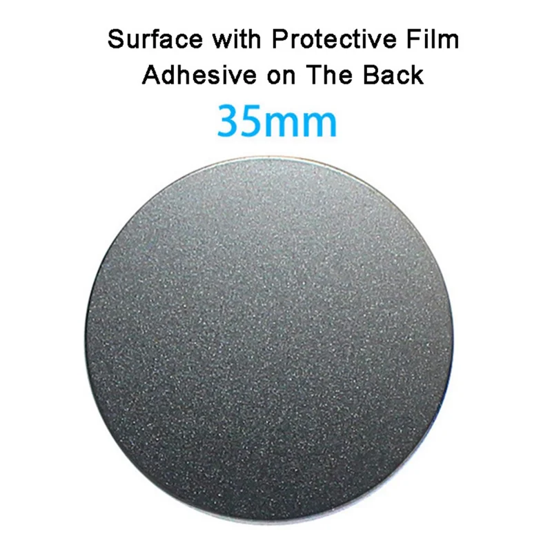 35mm Mount Metal Plate for Phone Magnet Car Mount Holder with Adhesive Universal Replacement Sticker - Black
